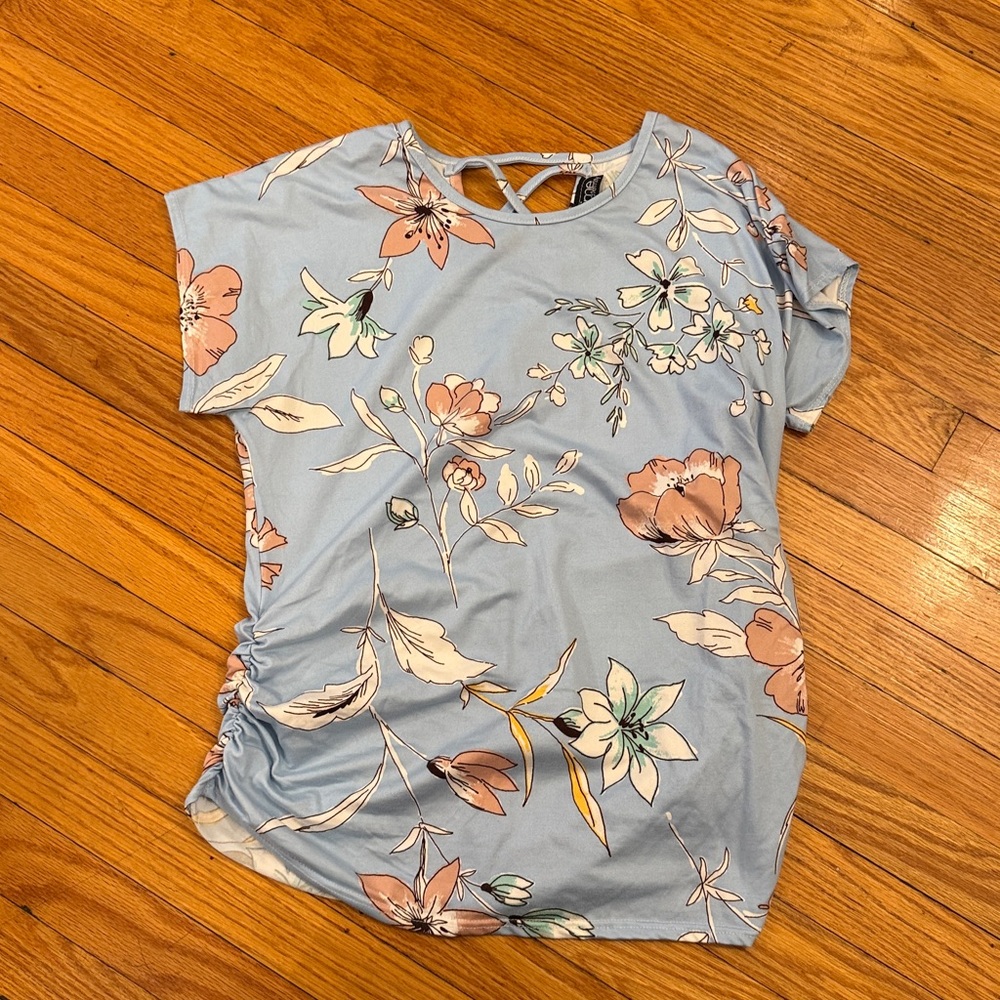 Duetime Maternity Floral Blouse